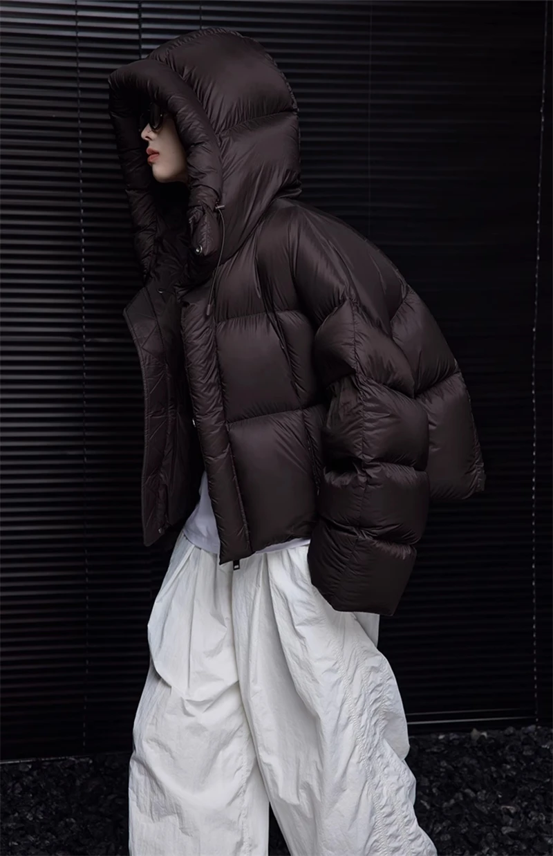 ZAROY Winter Women Cotton Jacket Coat Casual Solid Hooded Outwear Parkas Korean Style Zipper Pocket Thickened Warm Outerwear