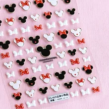 

Anime Butterfly Wing Flower Nail Sticker Designer Sweater Letters Fashion 5D Embossed Nail Art Decorations Decorative Wholesale