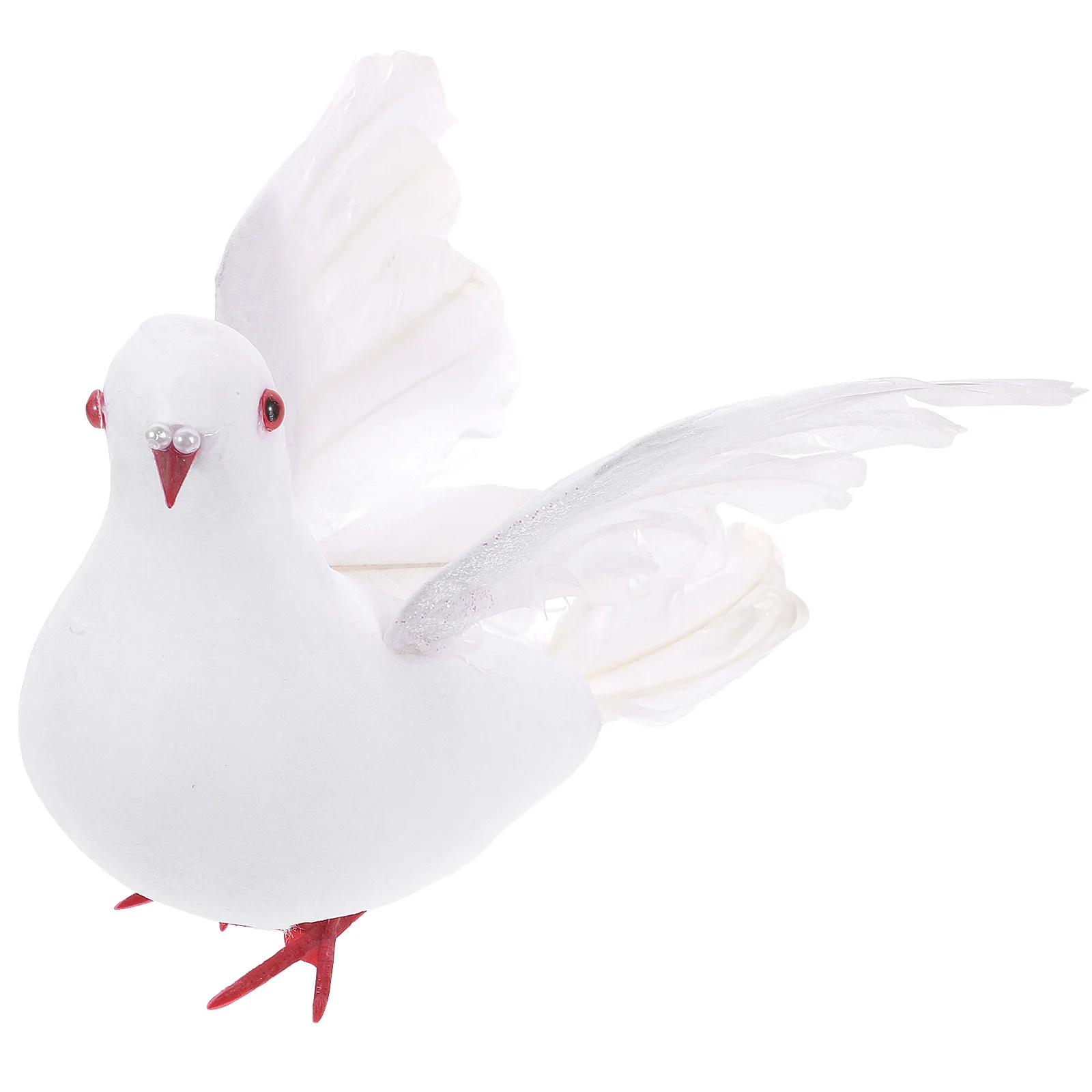 

Artificial Pigeon Wing Stretching Model with Bird Sculpture Party Photo Props for Home Party Wedding