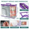 5Pcs Clothes Storage Bags PVC Waterproof Bed Sheet Bedding Dustproof Transparent Organizer Bag for Home Multipurpose Packing 3