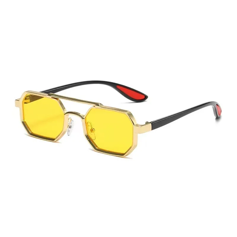 High-End Metal Frame Cyberpunk Sunglasses - UV Resistant & Trendy Design