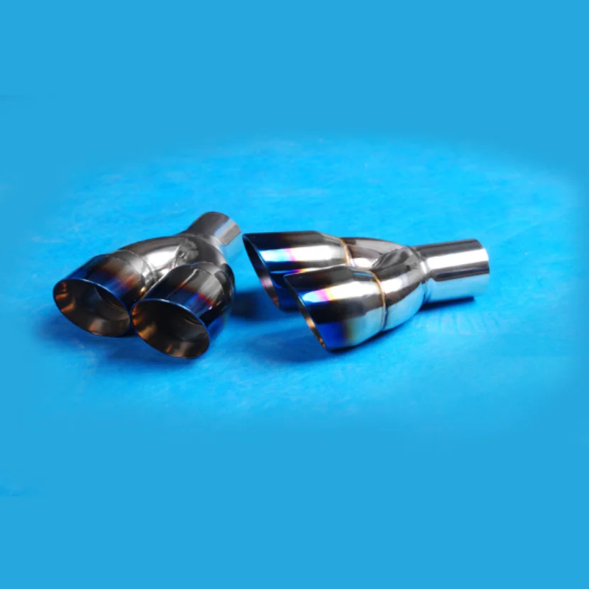 

Automobile modified tip polished stainless steel muffler exhaust pipe tail throat