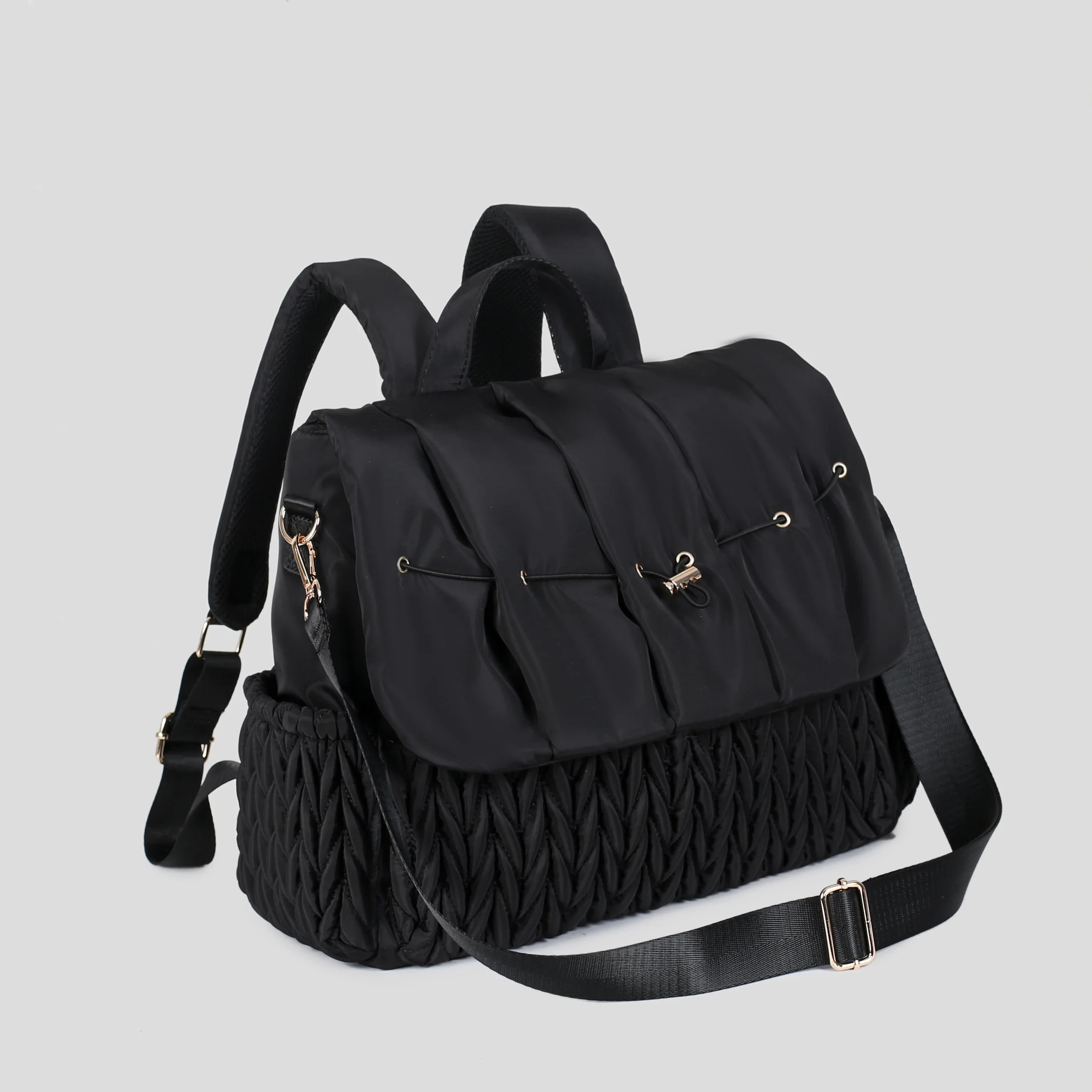 Nylon Stoff Waasserdicht, Antifouling, Grouss Kapazitéit, Portable Multifunktionelle Mammerucksak, Mamm Duebel Puppelcherswindeltasch_voghion.com