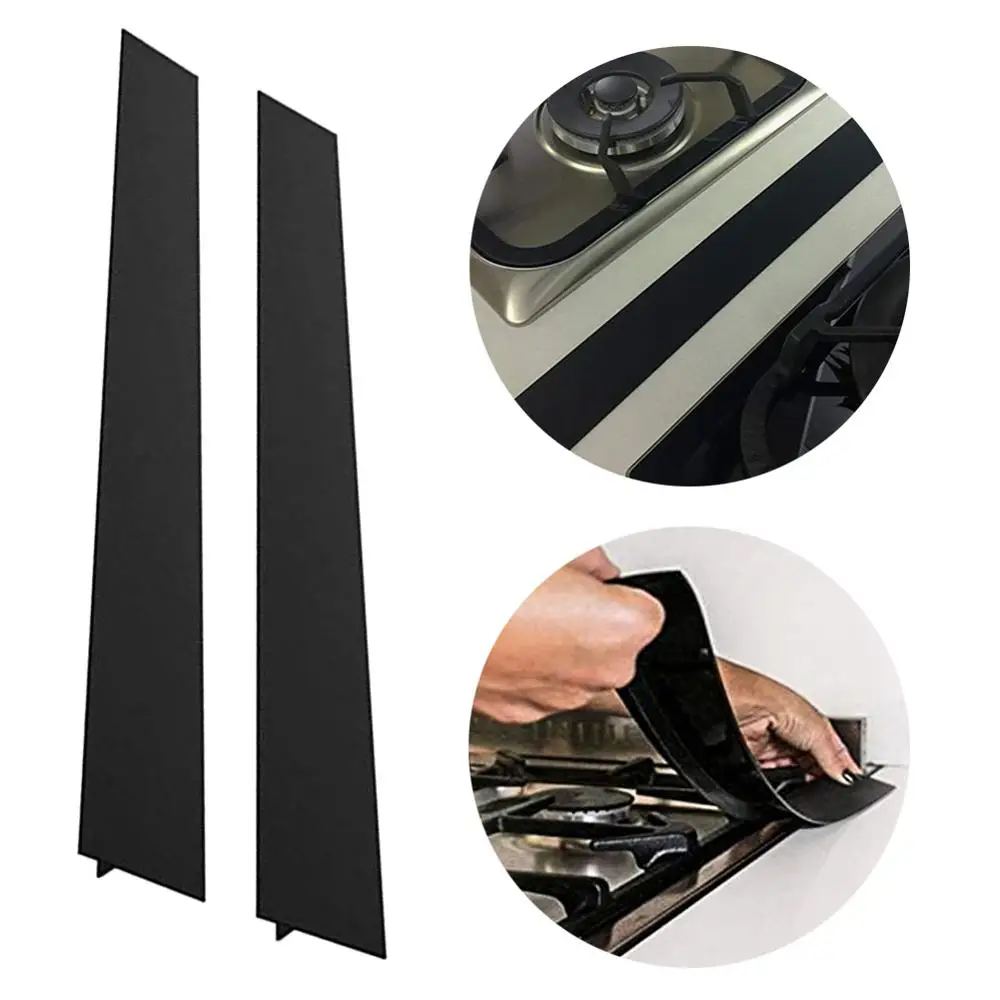 Flexible Stove Counter Gap Cover Silicone Rubber Kitchen Oil-gas Slit Filler Heat Resistant Mat Oil Dust Water Seal