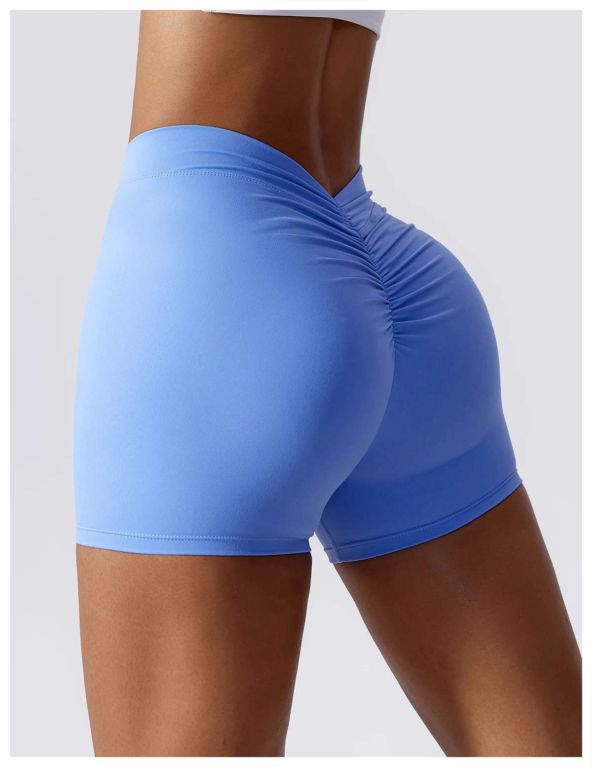 NCLAGEN Women's Yoga Shorts High Waist Scrunch Booty Butt Lifting Comf