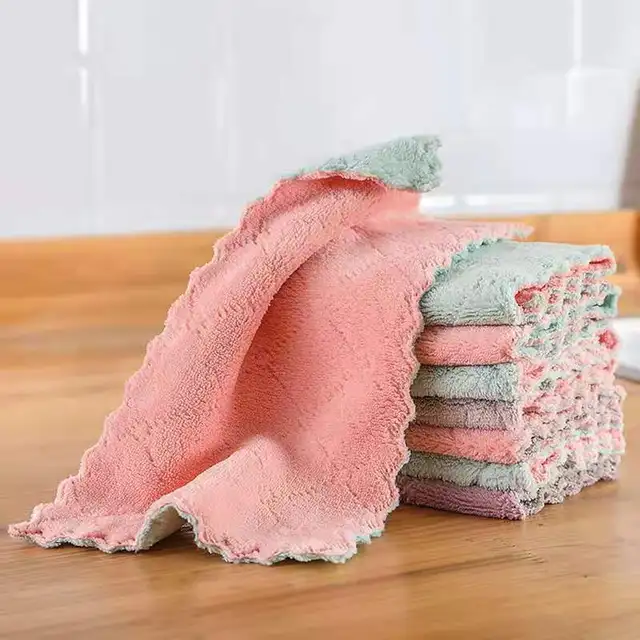 초흡수성 극세사 주방 접시 천, 가정용 청소 수건, 친환경, 수세미, Household Kitchen Cleaning Towel