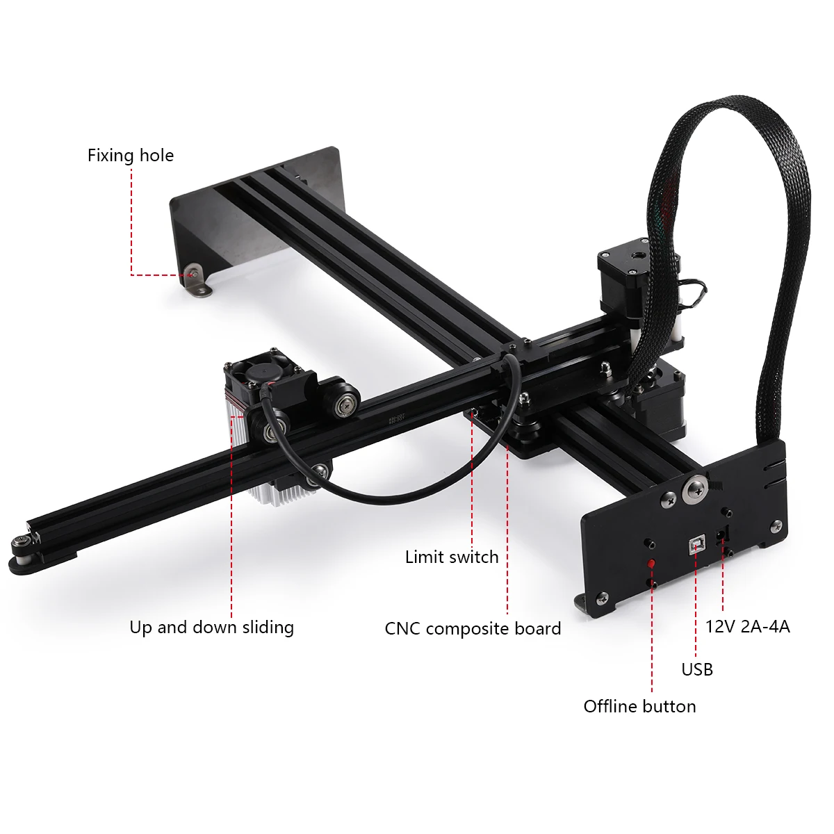 NEJE 5 Plus A40640 /A40630/N40630 Wireless CNC Laser Carver Wood Cutter Stainless Steel Engraver Metal Printer APP Control