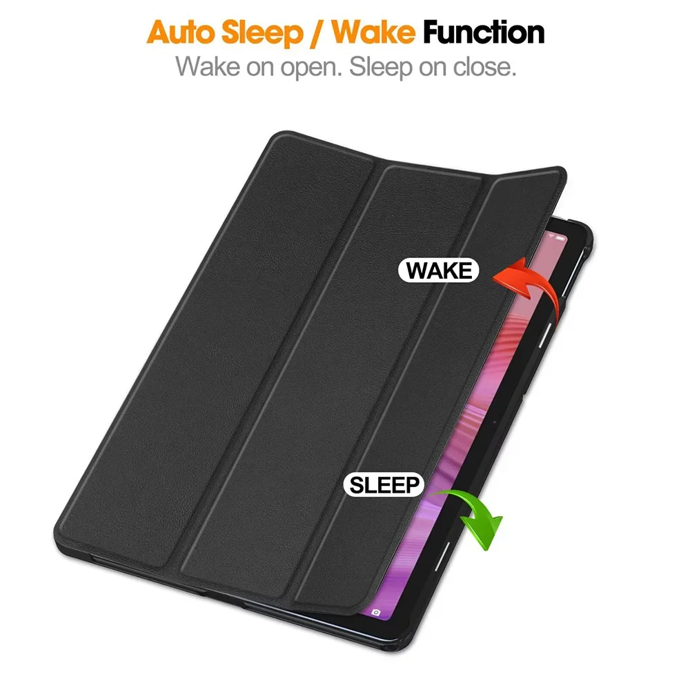 Enhanced Tri-Fold PU Leather Tablet Case, Smart and Protective Design