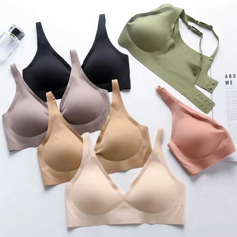 

Seamless All-in-one Lingerie 3D Ultra-thin Day Sleep Bra Student Small Breasts No Underwire Jelly Strip Breathable Bra