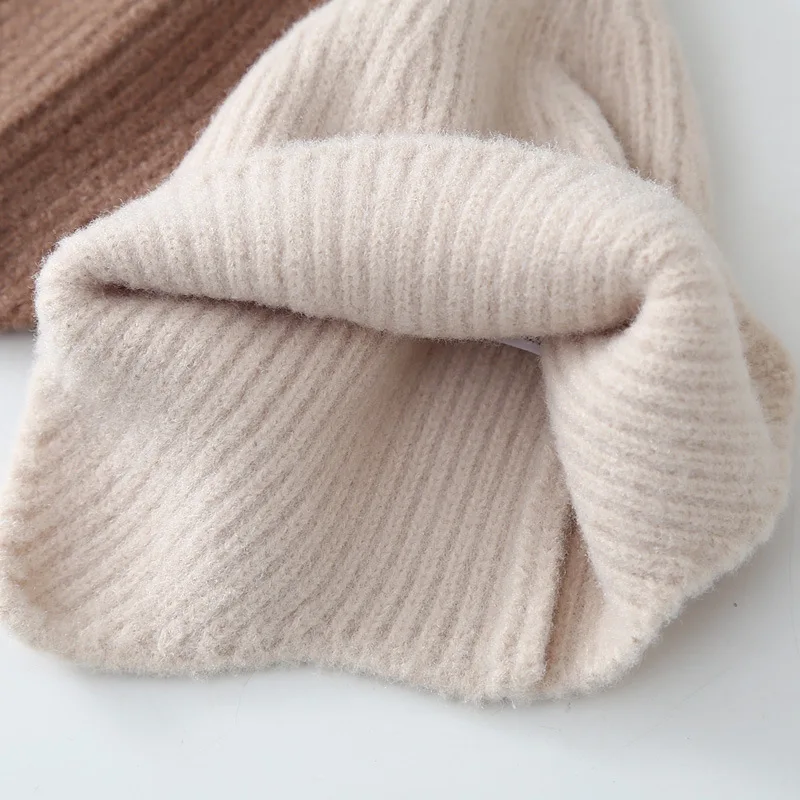Autumn Winter Knitsuit Boy Girl Children Candy Color Solid Casual Knitted Hat Baby Warm Soft Cotton Cap Kid Fashion Kniting Caps