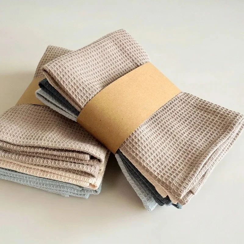 100% cotton colored waffle washer towels, pineapple plaid scouring pads, kitchen cloths