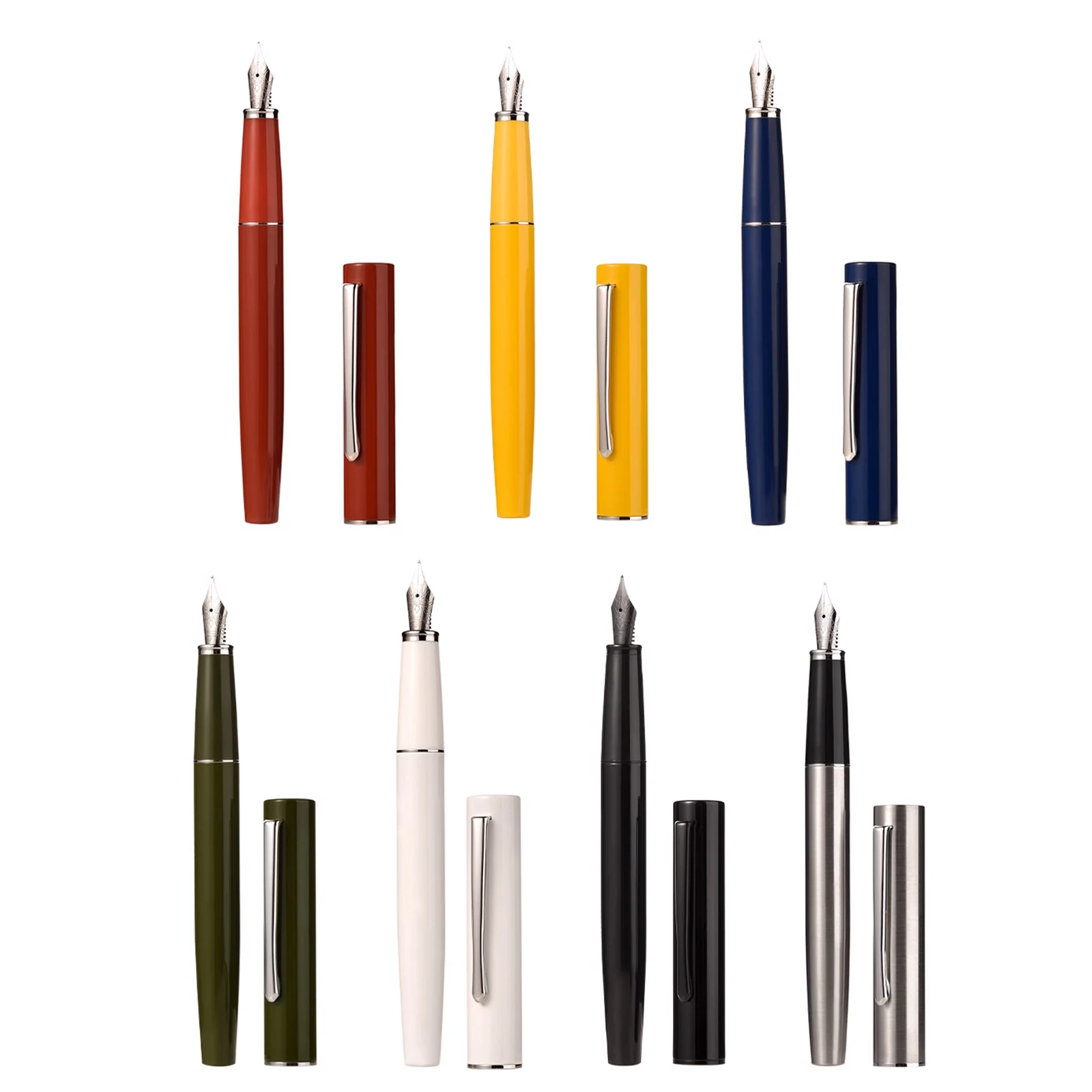 Hongdian C2 Mystery Explorer Classic Metal Fountain Pen EF/F Polished Plain Nib School Office Supplies student Writing Pen fountain pen