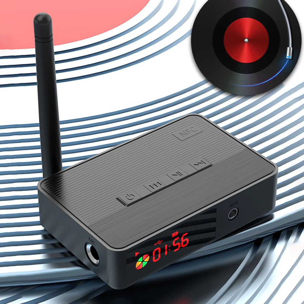 NFC 블루투스 호환 5.3 음악 리시버, AUX HIFI 무선 오디오 어댑터, 광 동축, 마이크, U 디스크, TF 카드, 3.5mm