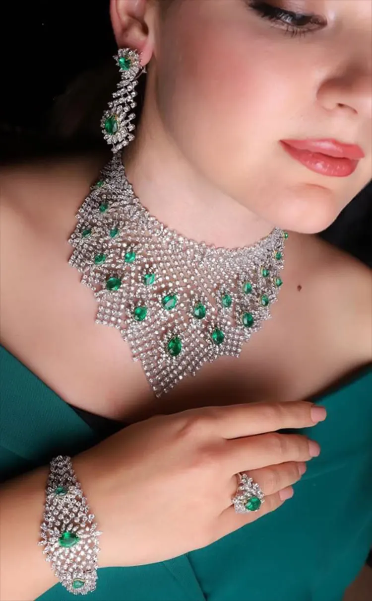 

GODKI New Big Luxury UAE Dubai Bridal Jewelry Sets For Women Wedding Party Nigerian African Choker Necklace Earring