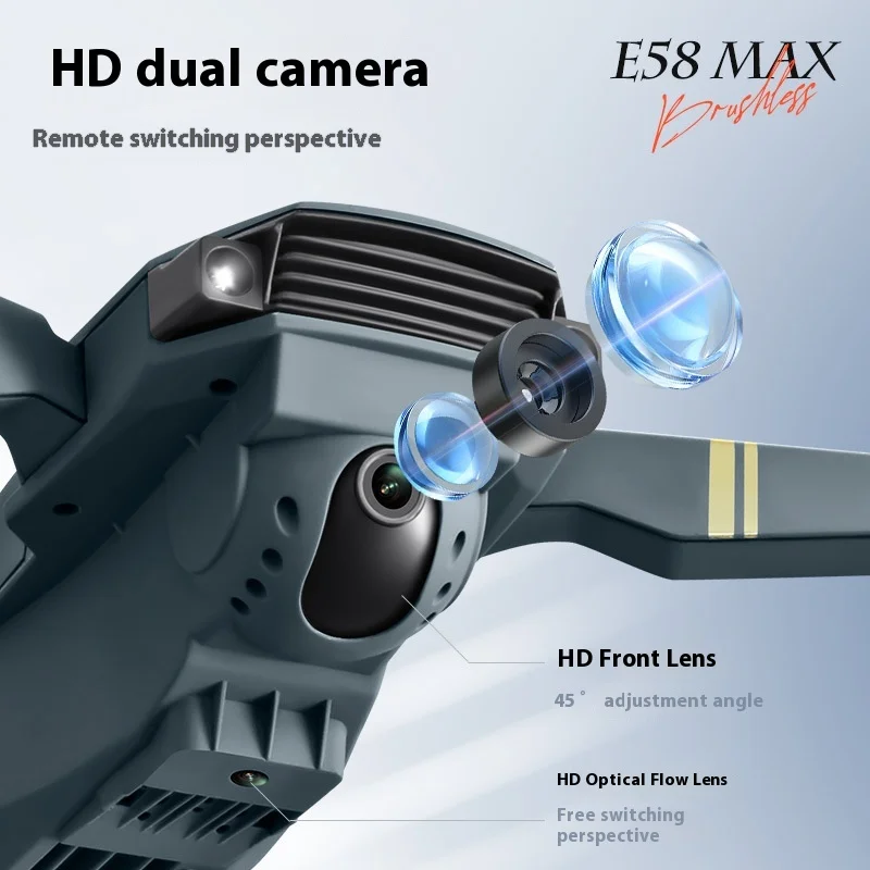 KBDFA NEW E58 MAX 드론 WiFi FPV 고도 유지 접이식 쿼드콥터 배터리 포함 1080P 4K HD 카메라 RC 헬리콥터 장난감 드론 선물