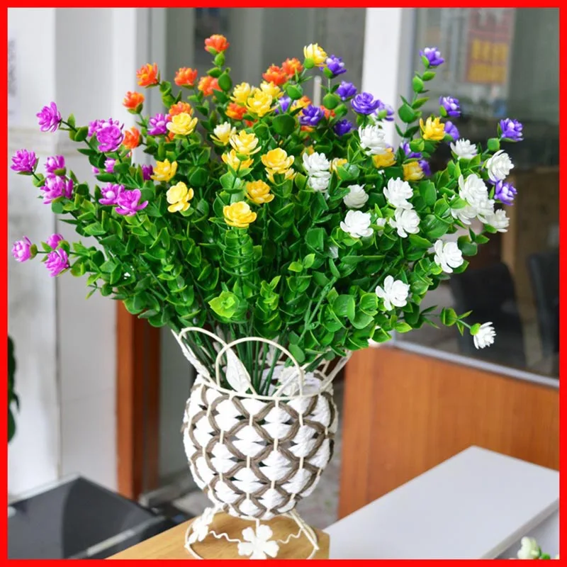 

Simulation Milan Grass Plastic Chyrim Eucalyptus Leaves Simulation Lotus Plant Wall Gardening Supplies Decorative Flowers