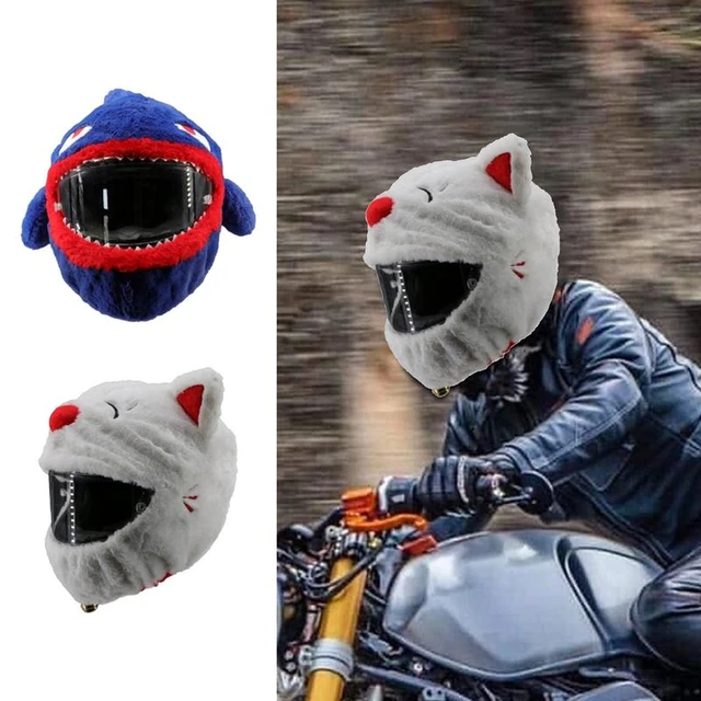 Housse En Peluche Pour Casque De Moto, Couverture De Protection