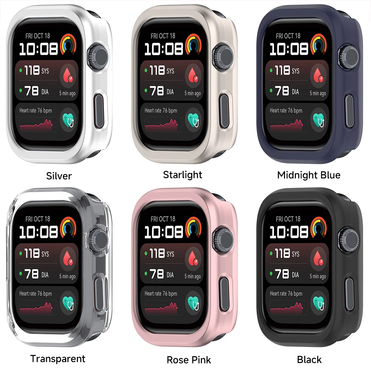 Silicone Sports Band with Magnetic D Buckle and PC Hollow Case - Universal Fit Bracelet