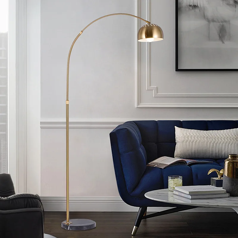 

Nordic Floor Lamp Modern Living Room Standing Light Creative Simple LED Remote Control Marble Base Fishing Lamp Vertical Lamp