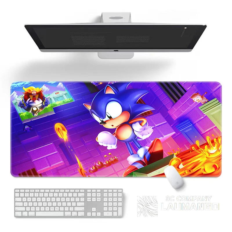Kawaii Mouse Pad Gamer Sonic Acessórios Pc Gaming Mat Mesa Grande коврик  для мыши Teclado Do Computador Não-slip Mousepad Do Armário Xl - AliExpress