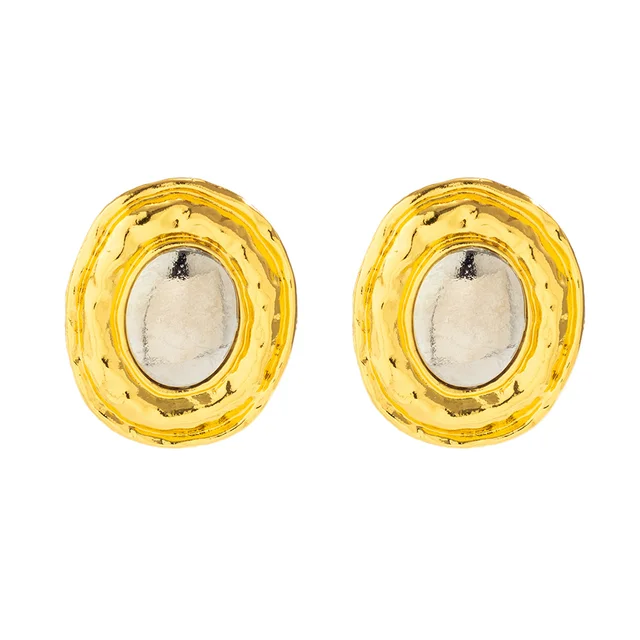 Exaggerated Large Round Circle Stud Earrings for Women