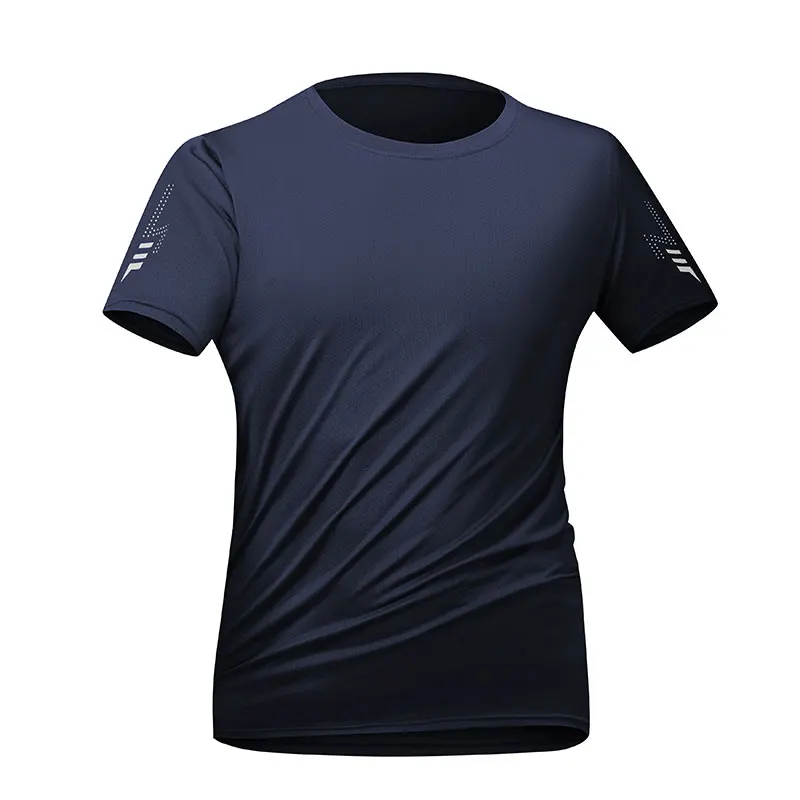 T-shirt da corsa da uomo Stampa estiva Fitness all'aperto Sport ad asciugatura rapida Maniche corte Elasticità traspirante Jogging Palestra Abbigliamento sportivo - immagine 4