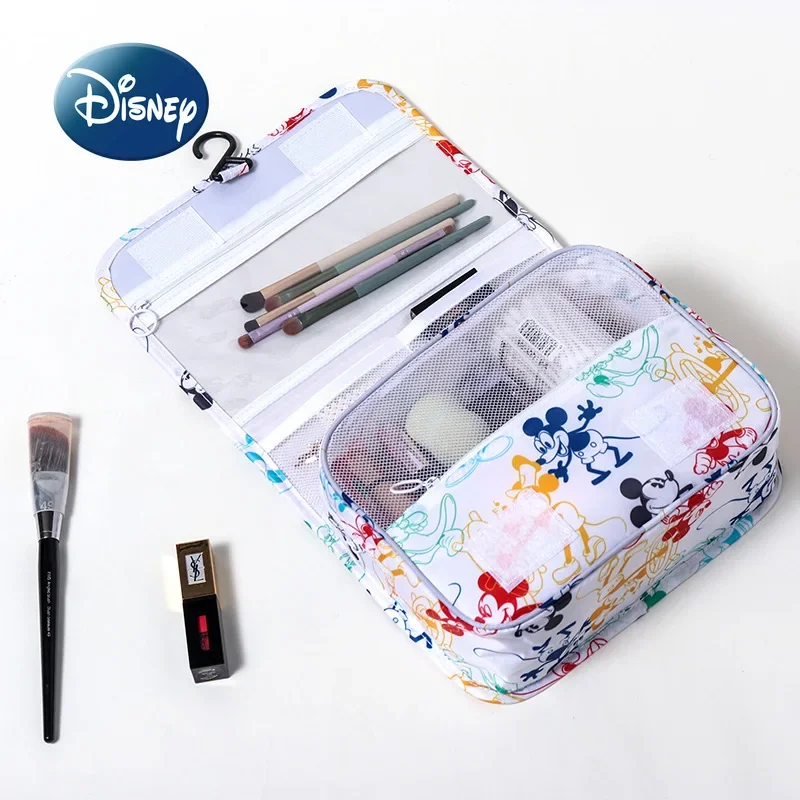 Disney Mickey Original New Cosmetic Bag Luxury Brand Fashion Lipstick Bag Large Capacity Travel Portable Cosmetic Storage Bag