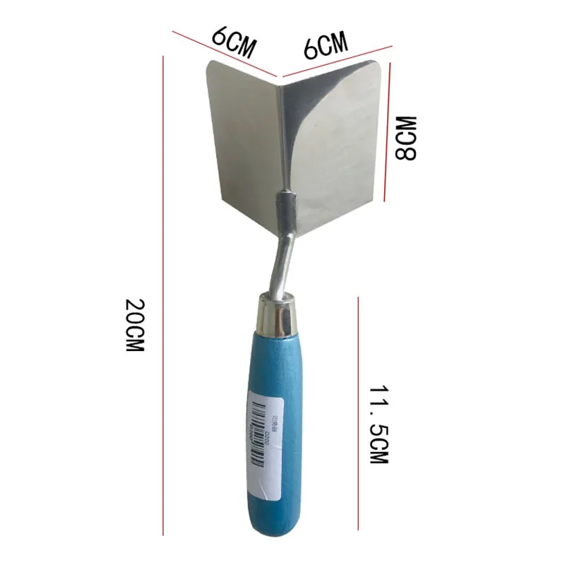 A Pair of Inner and Outer Corner Trowel Internal and External 90 Degree Sheetrock Stainless Steel Drywall Corner Trowel 6