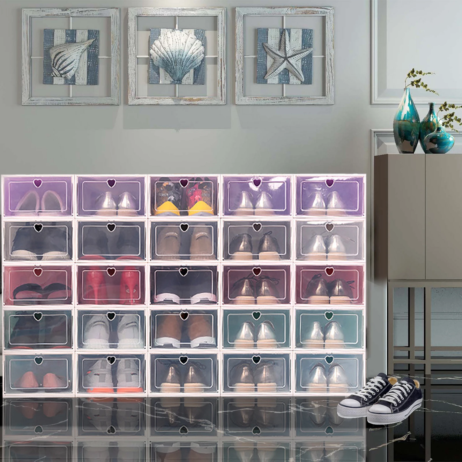 Multi-layer Shoe Rack Entryway Space-saving Organizer Cabinet Easy to Install Home Dorm Livingroom Furniture Shoes Shelf