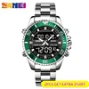 SKMEI 1850  Alarm Men Clock Waterproof Stainless Steel Relogio Masculino Dual Display Watches Mens Fashion Digital Wristwatches 2