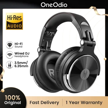 Oneodio Pro 10 Over Ear Headphones Hifi Studio DJ Headphone Wired Monitor Music Headset Earphone With Mic For Phone Computer PC 1