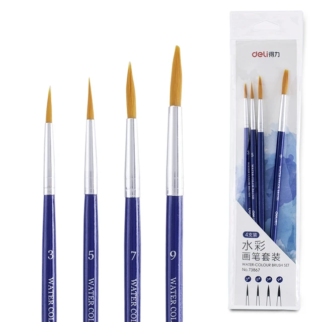 4 Watercolor Brushes Set Students Beginners Oil Painting Gouache Chinese  Hook Line Row Pen High-quality Art Stationery - AliExpress