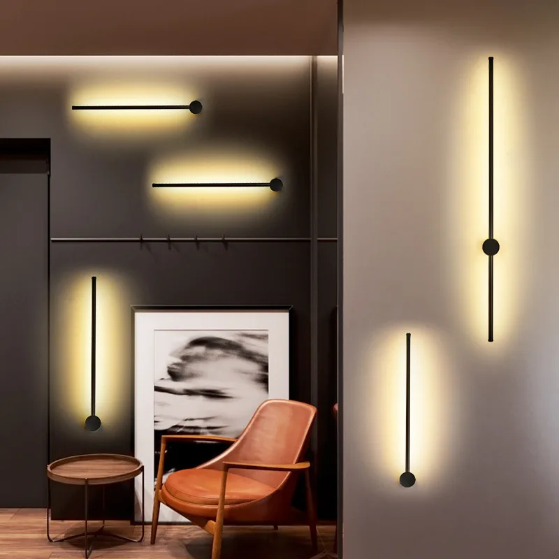Applique Da Parete LED IP65 120 Cm – Nero, Impermeabile E Antiruggine, 3000K, Per Esterni E Interni, Scala E Corridoio, 32W