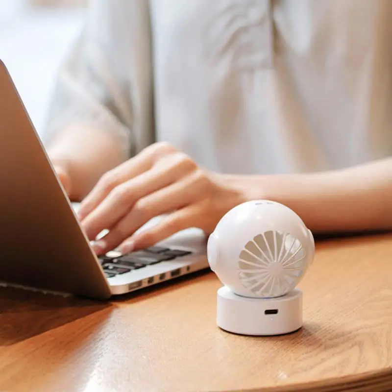 

Small Fan Portable Mini Desktop Fan Electric Fan With A Neck Lanyard Three-purpose Summer Gift Handheld Fan Usb Charge