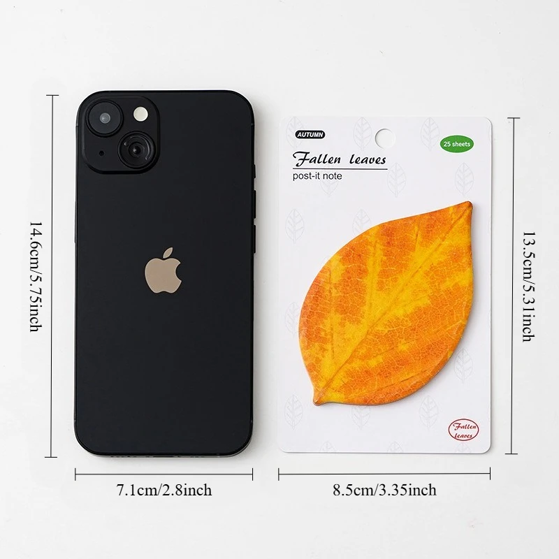 Leaf-Shaped Sticky Notes | Versatile Adhesive Notepads