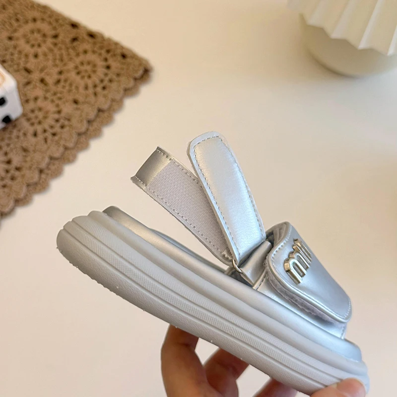 Korean Style Children Sandals Summer New Simple Design Boys Sandals Fashion Colorful Girls Hook & Loop Shoes sandalias niña 6