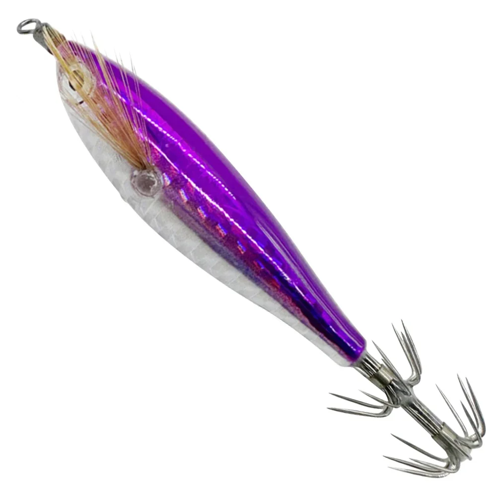 3/2/1PCS 5,5g Laser Leuchtende Schwimmende Horizontale Holz Garnelen Egi Locken Tintenfisch Jigging Garnelen Haken Octopus tintenfisch Angeln Köder – Detail 14