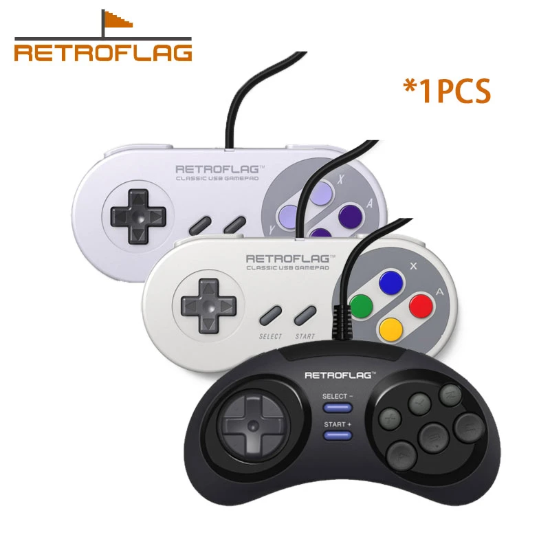 1PCS Retroflag Classic USB Controller-U Controller-M Controller-J Wired Gamepad For Raspberry Pi Windows Nintendo Switch