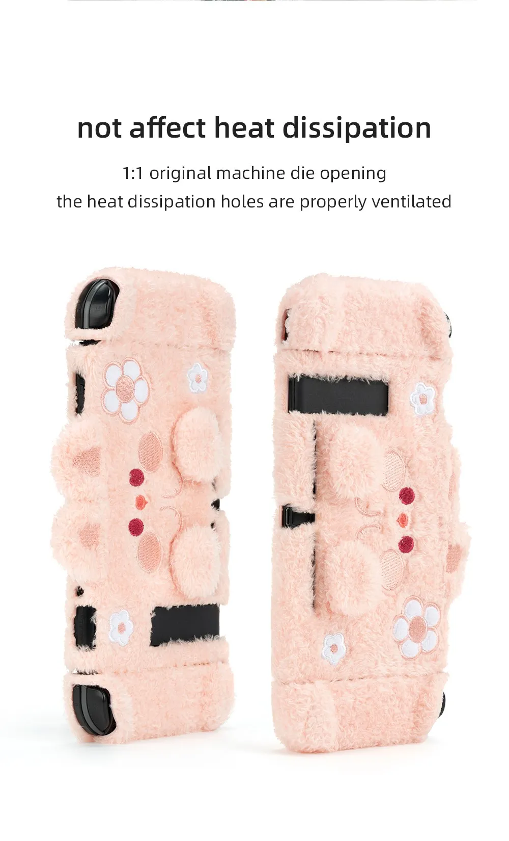 GeekShare-Bonito Urso Rosa De Pelúcia Nintendo Switch