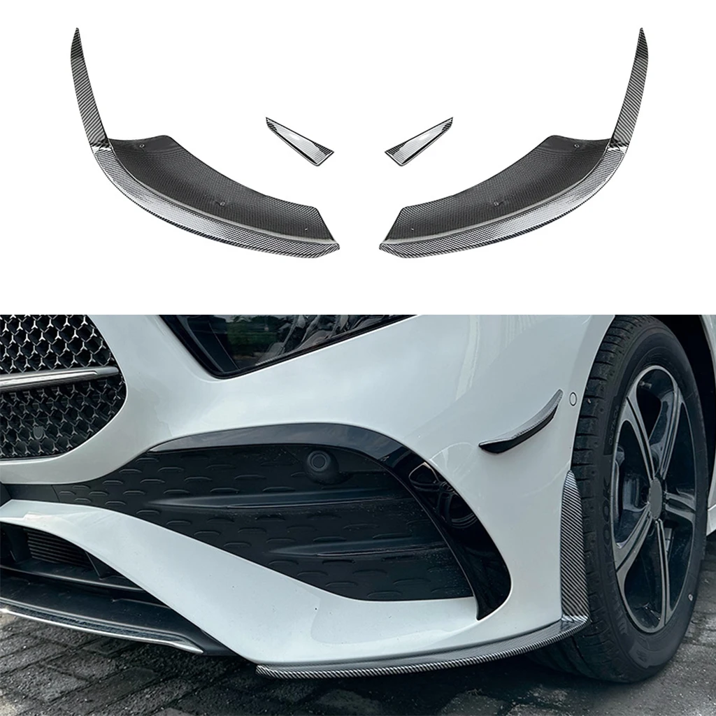 

Car Front Bumper Lip Splitter Spoiler Diffuser Body Kits Tuning For Mercedes-Benz A-Class W177 A180 A200 A35 AMG 2023+