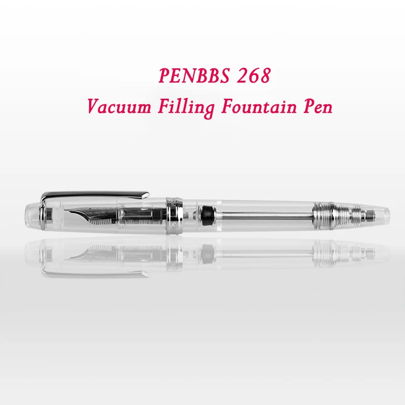 0.5mm Writing Penbbs 268 Transparent Negative pressure Fountain Pen Fine Nib 