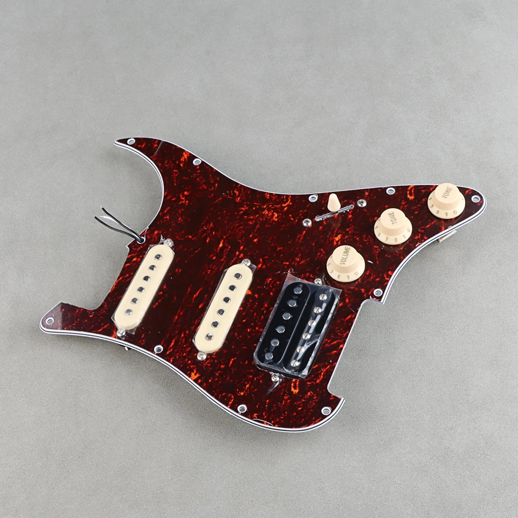 

3Ply SSH Loaded Prewired Guitar Strat Pickguard Humbucker Pickups Set PVC for Fender Stratocaster Electric Guitar