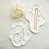 Irregular Pure White Gypsum  Tray Retro French Style Decoration Trays Home Bedroom Exquisite Desktop Jewelry Storage Ornament 1