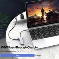 5-in-1 Type-C to HDMI Adapter USB C HUB 4K30Hz PD100W Docking Station USB-C 3.1 Splitter for MacBook iPad Pro Huawei USB 3.0 HUB - Image 3
