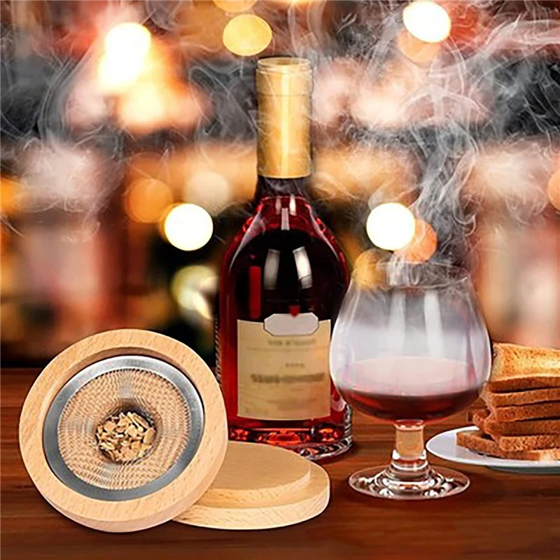 Cocktail Smoker Kit Cocktail Smoker Set Box With Wood Shavings Infuse Smoke Wooden Whiskey Barfor Drinks Smoketop Bell