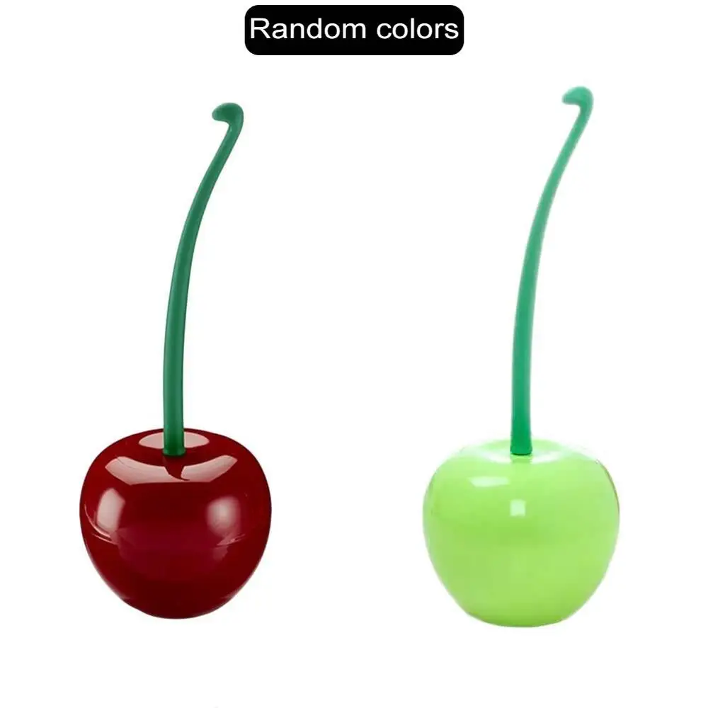 Description Picture 2 of item1pc Red Toilet Brush Creative Lovely Cherry Shape Lavatory Toilet Brush Holder Set Toilet Holder Bathroom Accessories