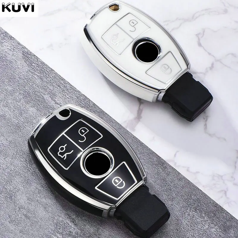 Car Key Case Cover for Mercedes Benz W205 W204 W212 GLA-R-SL Class