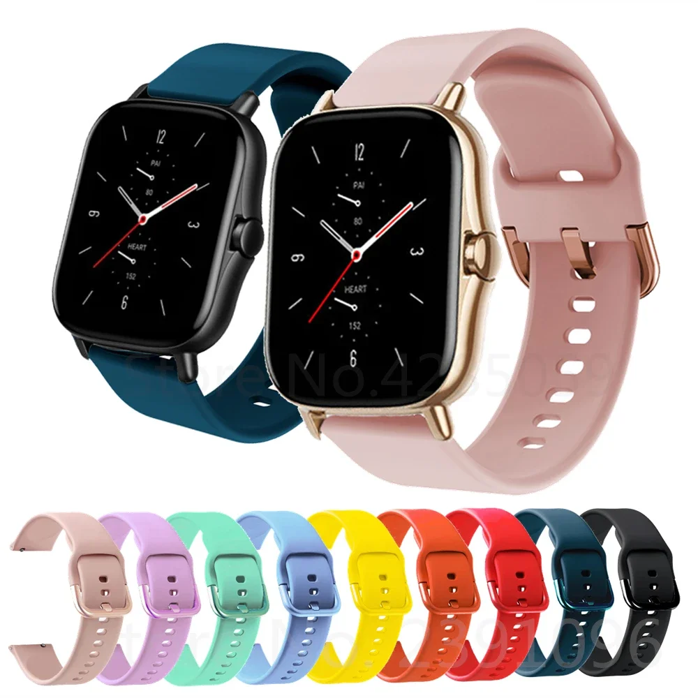Huami Amazfit GTS 2/2 용 스마트 워치 팔찌 실리콘 스트랩, Amazfit GTS 4 미니 GTS3/Bip S/Pro용 미니 손목 밴드 액세서리