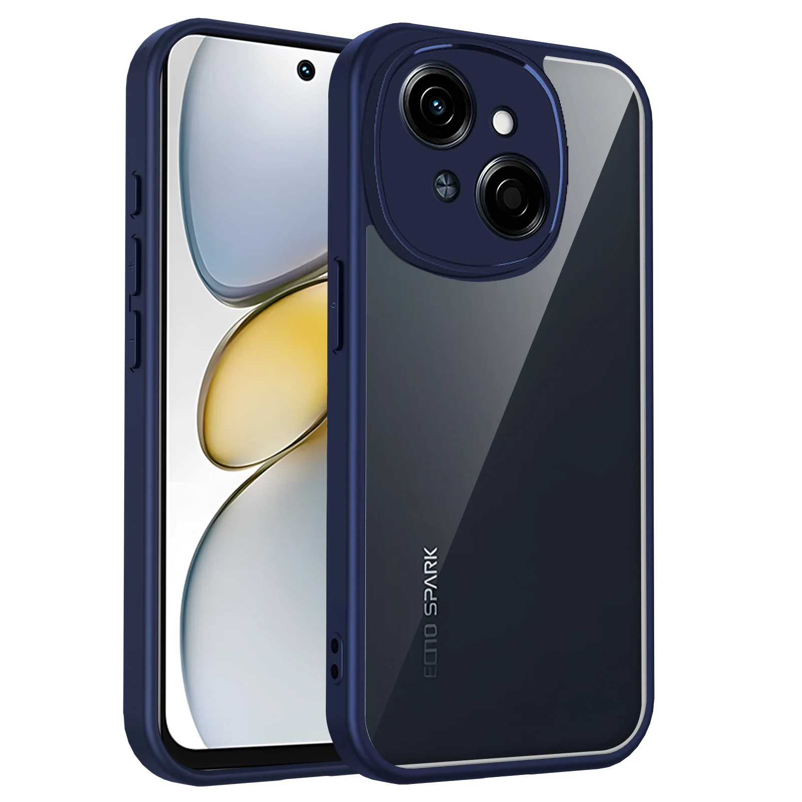 Enhanced Product Title: Air Cushion Silicone Bumper Case with Clear Matte Back Cover