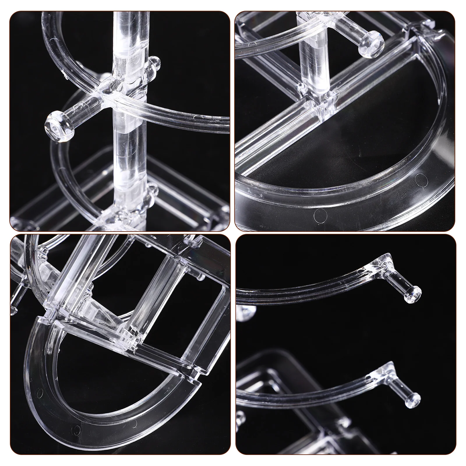Clear Acrylic 3 Tier Glasses Display Stand Eyewear ganizer Rack Plastic Sunglasses Holder Showcase Storage Riser 4